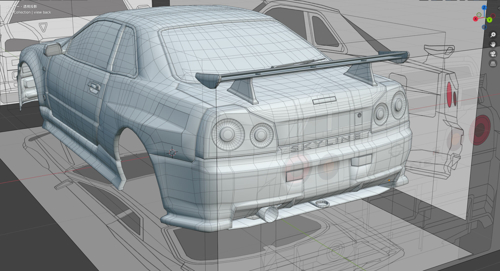blender GTR３４　 modeling