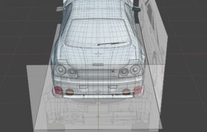 blender  modeling GTR  R34 