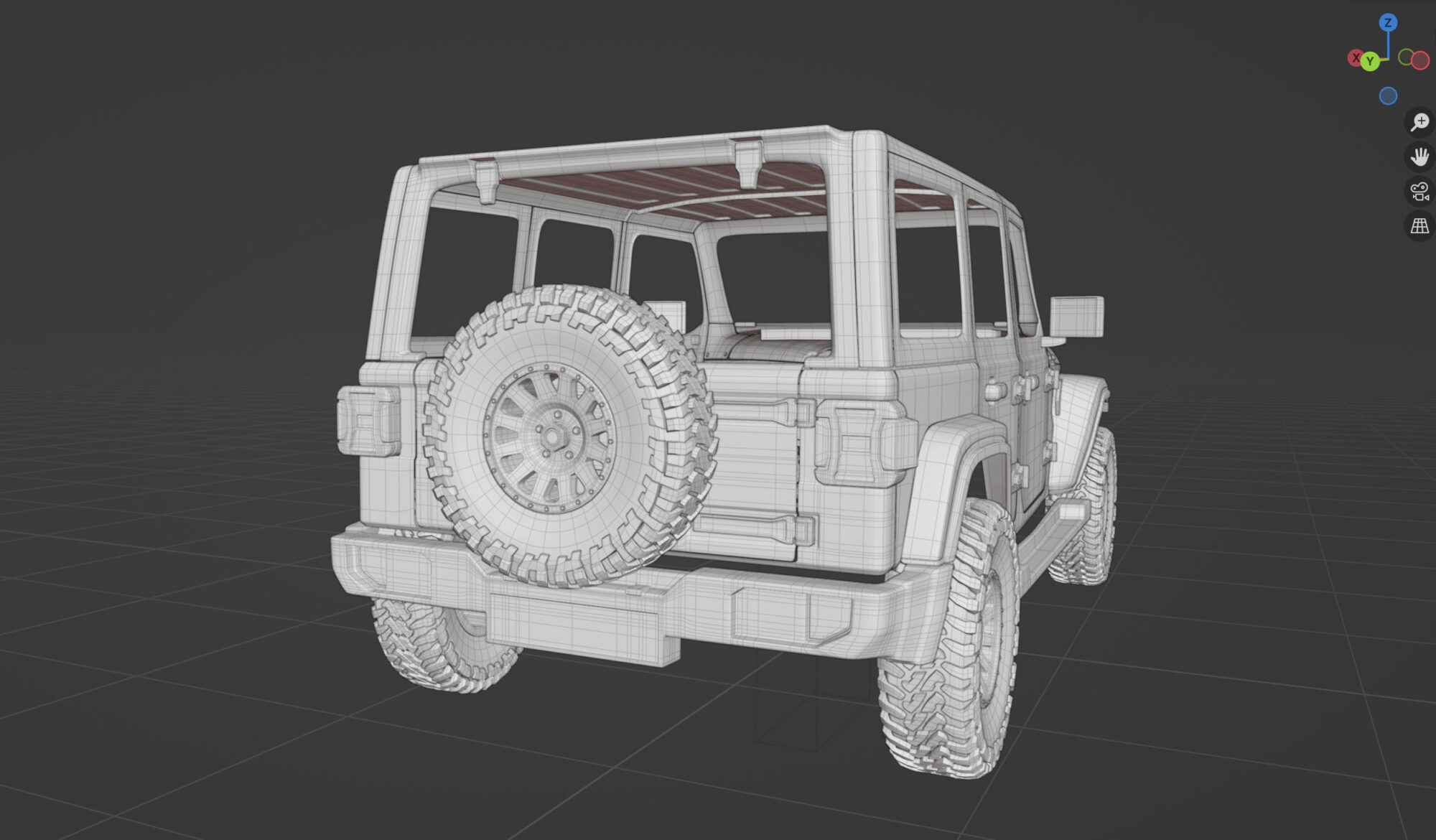 jeep wangler in blender
